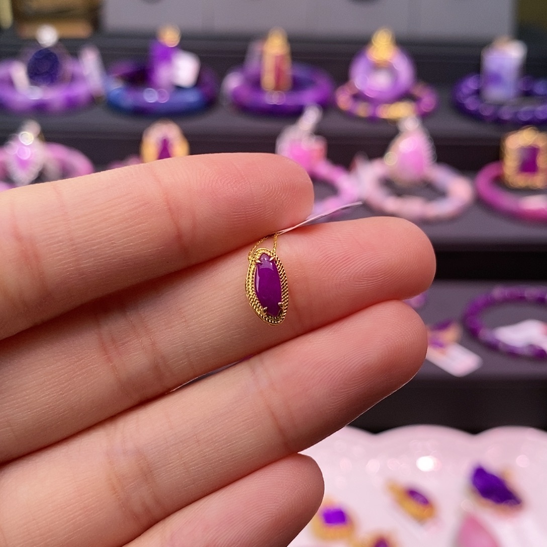 苏纪石（舒俱来）18K金镶嵌吊坠(不含链)