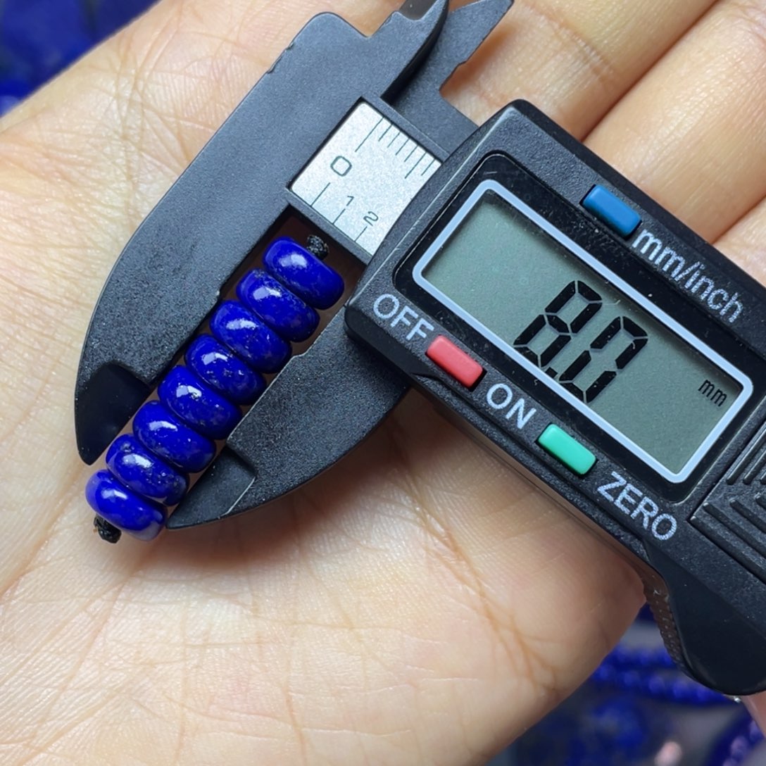 青金石未镶嵌8mm隔片配饰