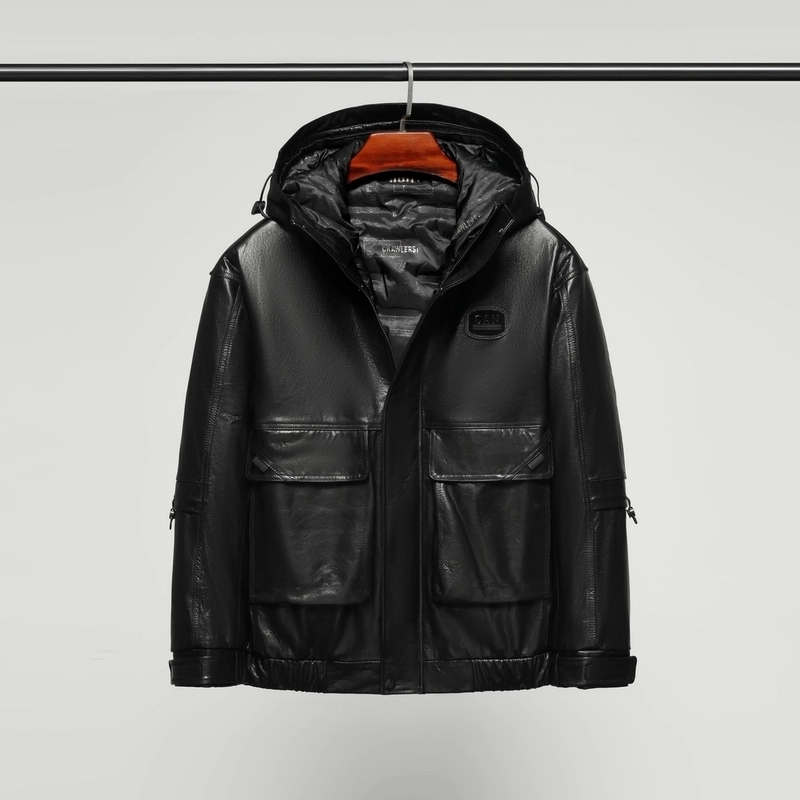 77501-男士牛皮男款休闲外套时尚真皮