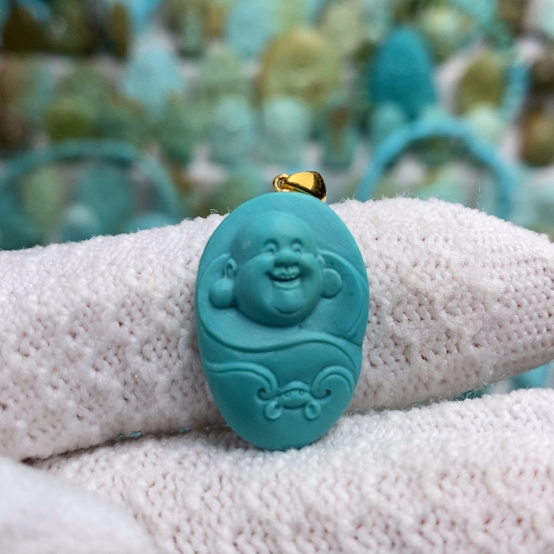 绿松石18K金镶嵌绿松石