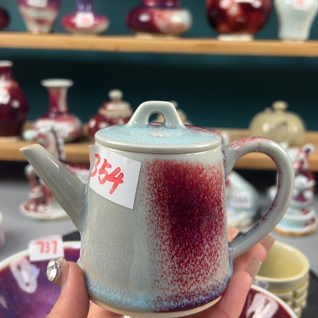 瓷片微瑕壶玉石釉 