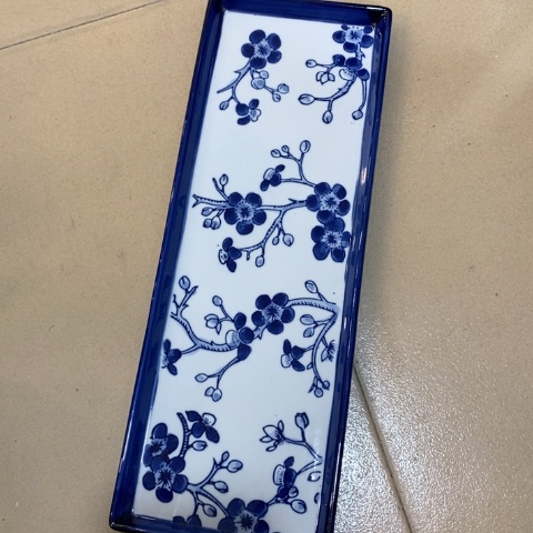 【闪购商品】摆件青花瓷出口长盘。长度36厘米