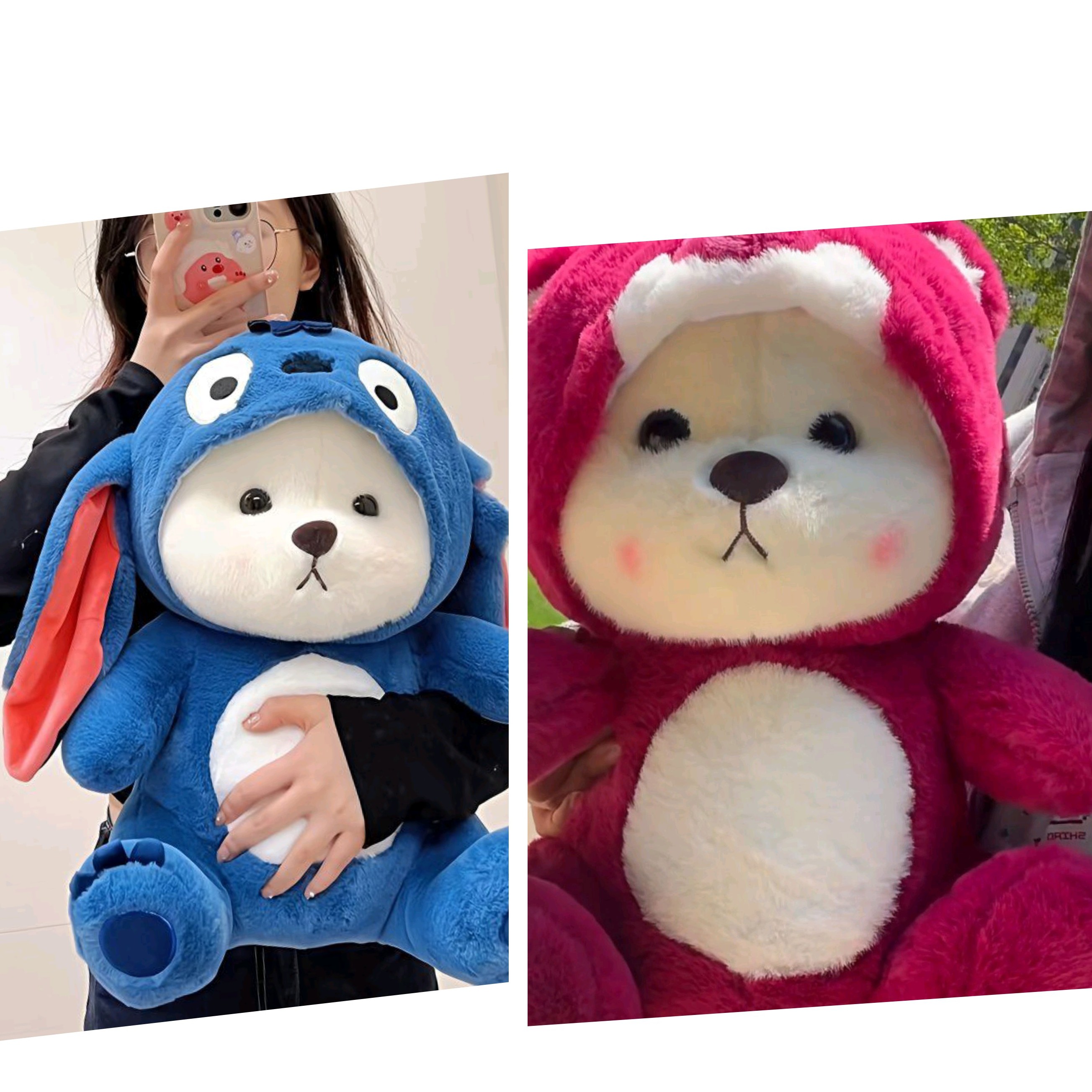 蓝色莉娜熊公仔送女友闺蜜