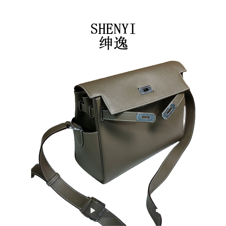 绅逸私定【Kelly Messenger邮差包evecolor牛皮手工包】男女同款
