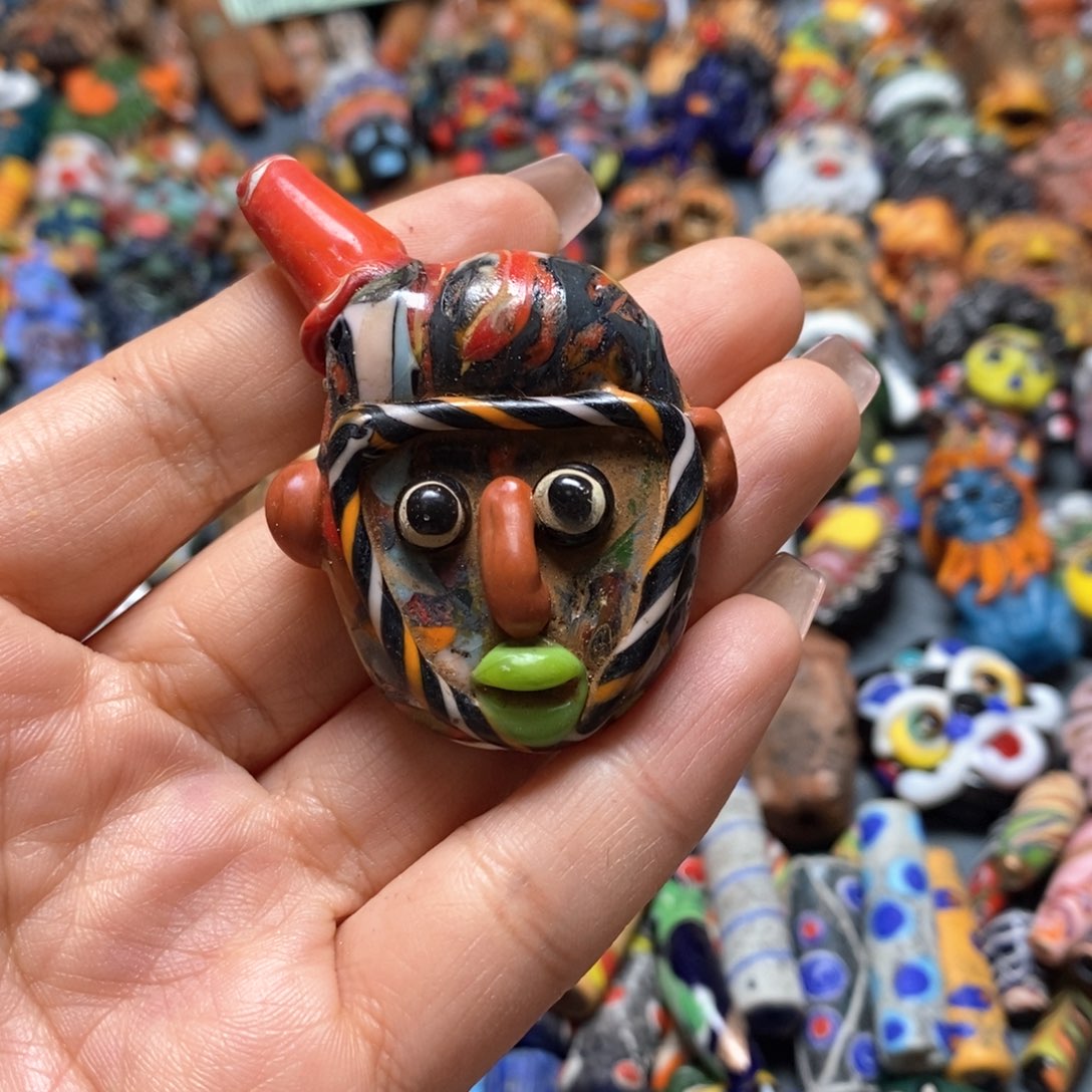 琉璃颈饰印度尼西亚单角娃