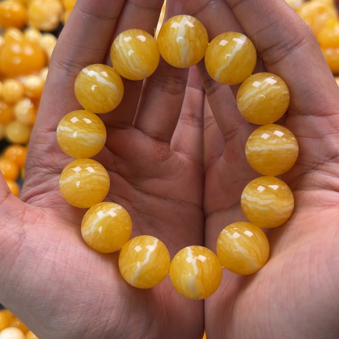 琥珀未镶嵌珠宝奇石18mm同料