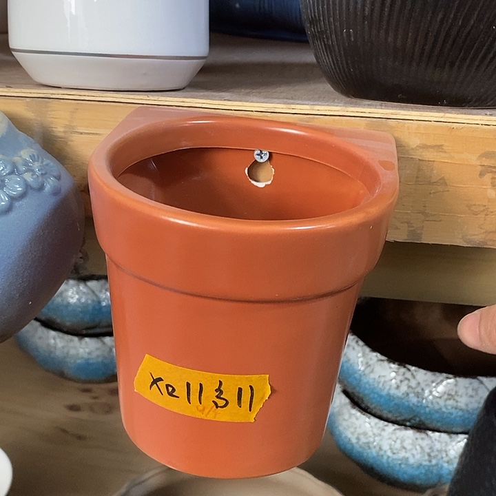 摆件陶陶盆有孔 瑕疵介意勿拍