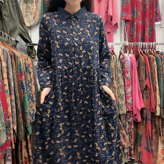 招财猫收腰麻裙887-5