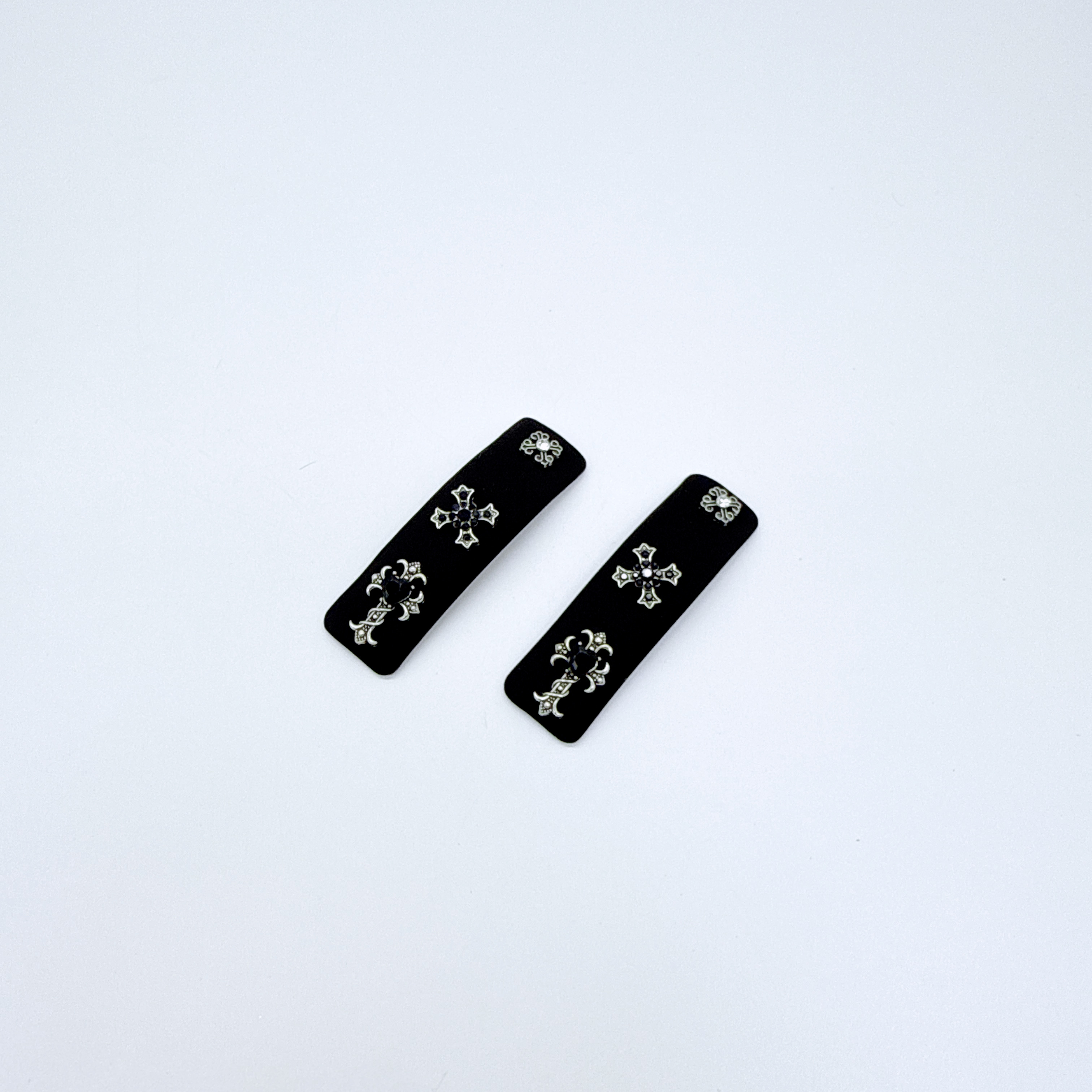 Mi33 布艺方形十字标爱心BB夹发夹 Y25062M2-5