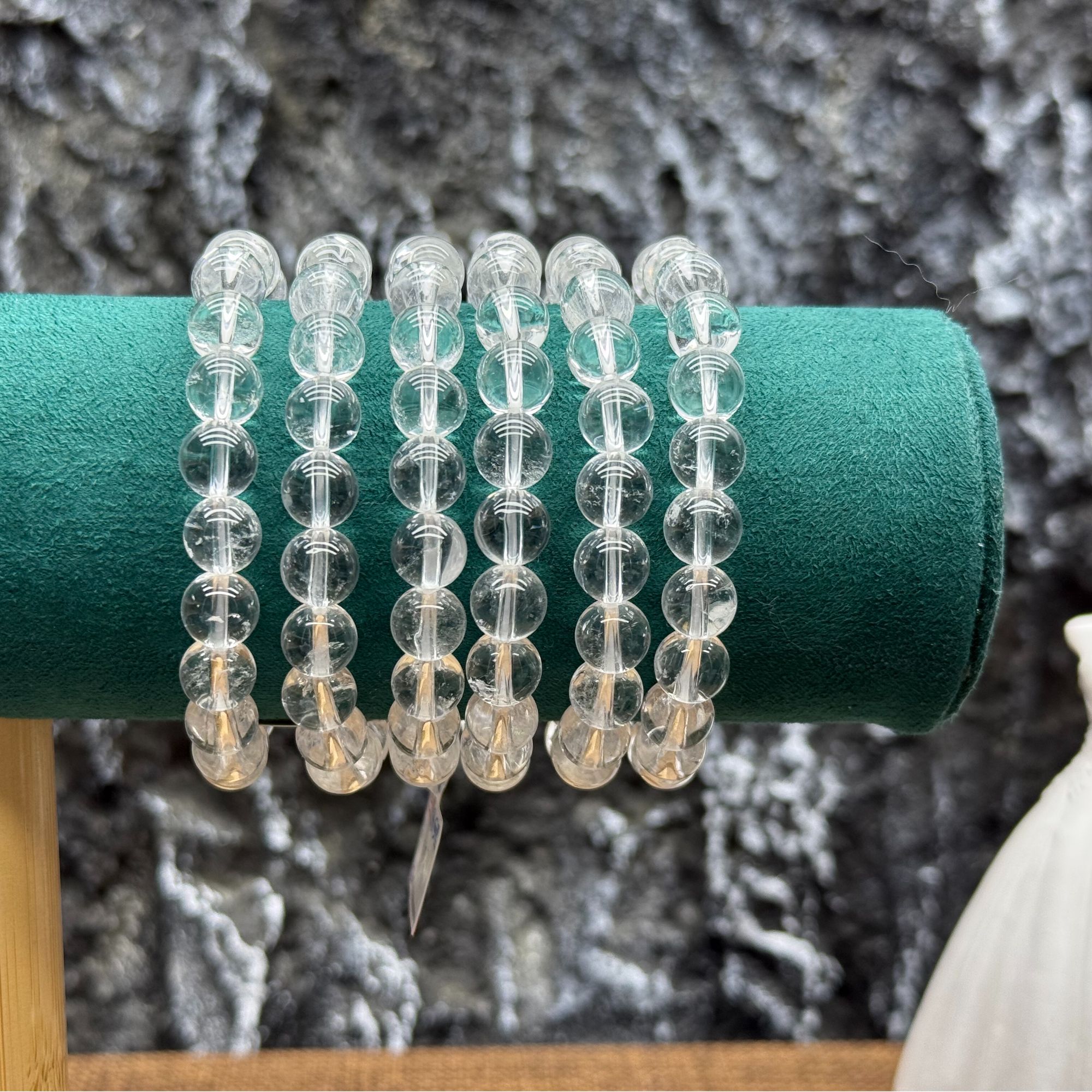 【三晶珠宝】天然净体单A级别白水晶手串手链简约百搭多样性发其一