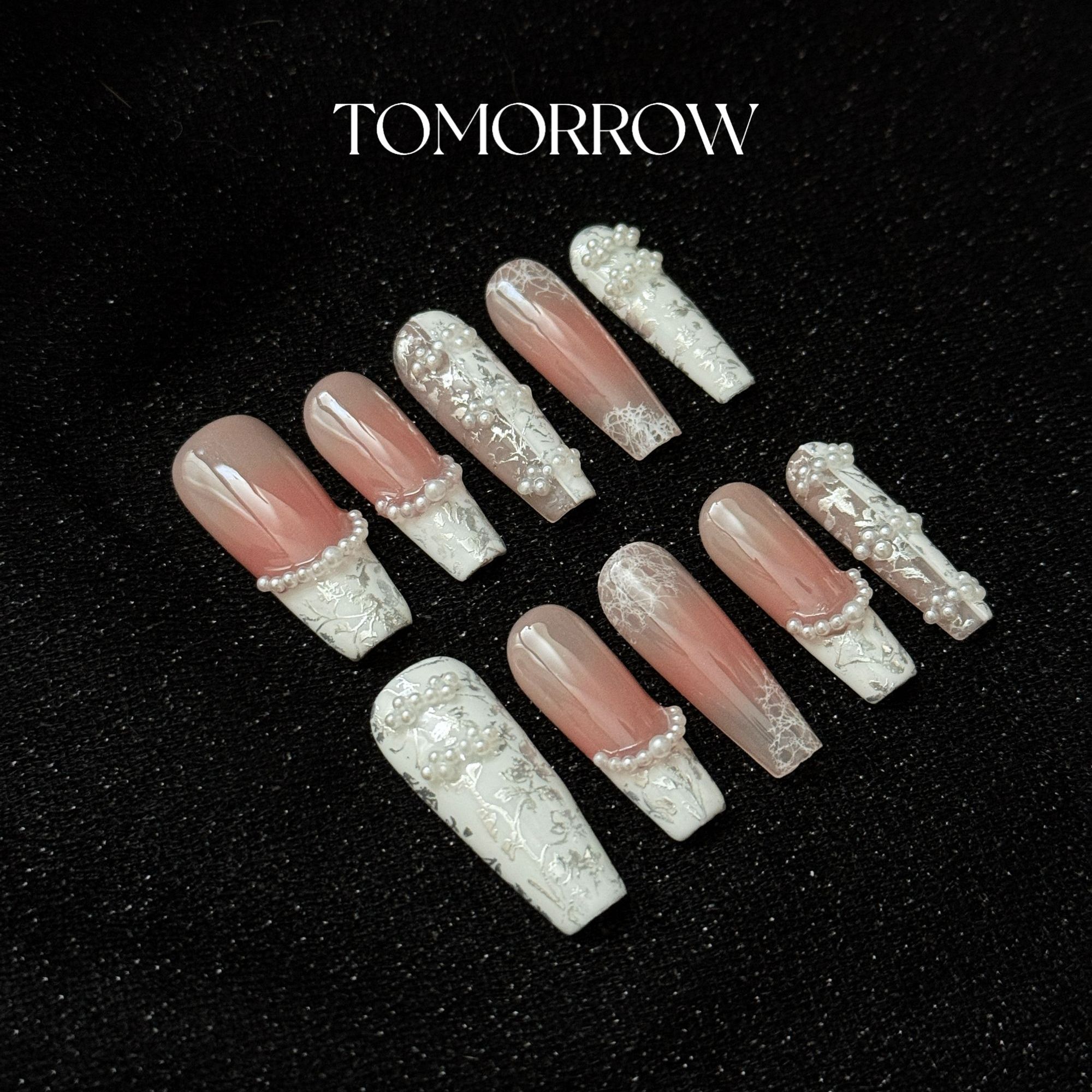 【珠扣】3CM 纯手工设计小香风显白穿戴甲精致腮红气质