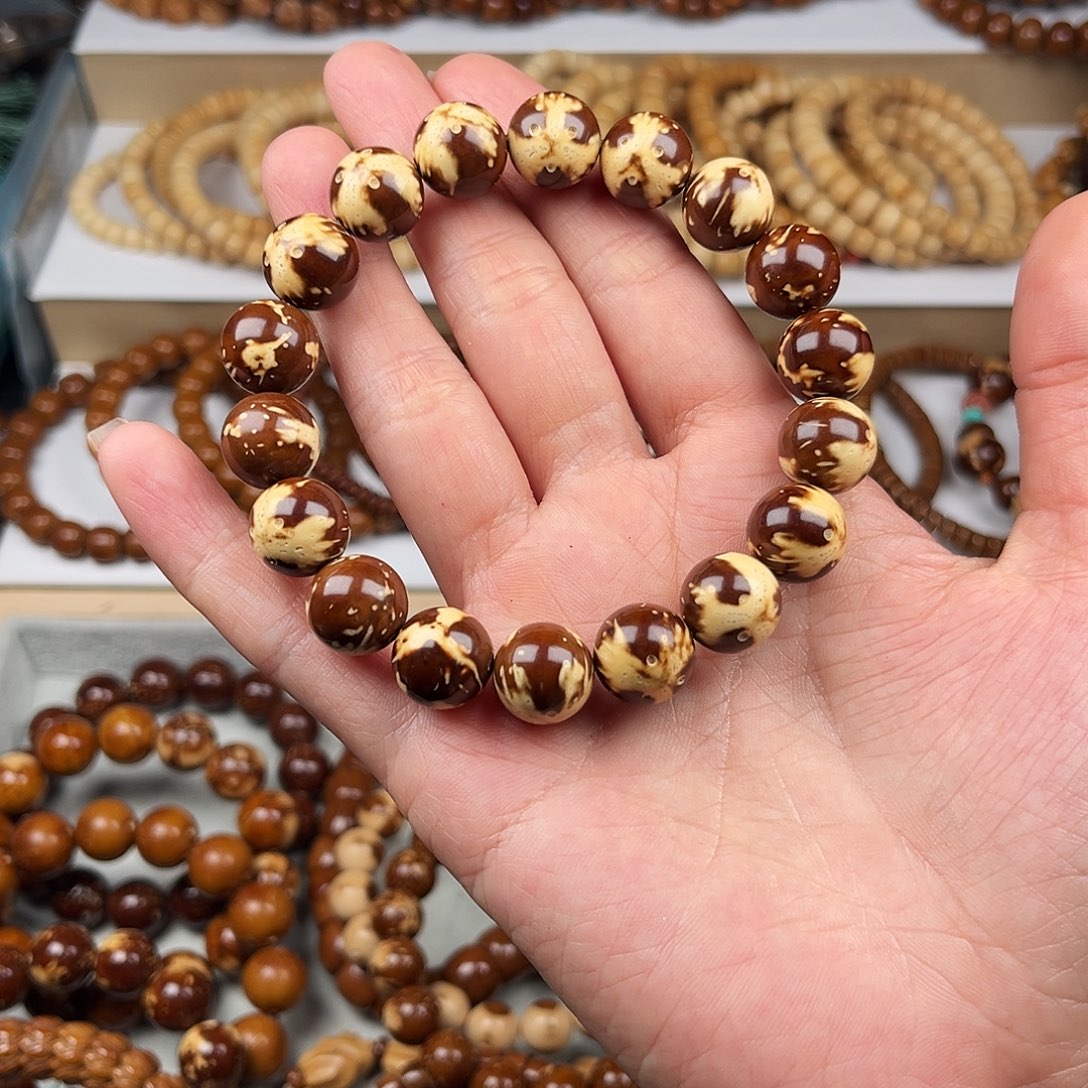 紫金鼠手串12花皮火焰熊猫紫金鼠