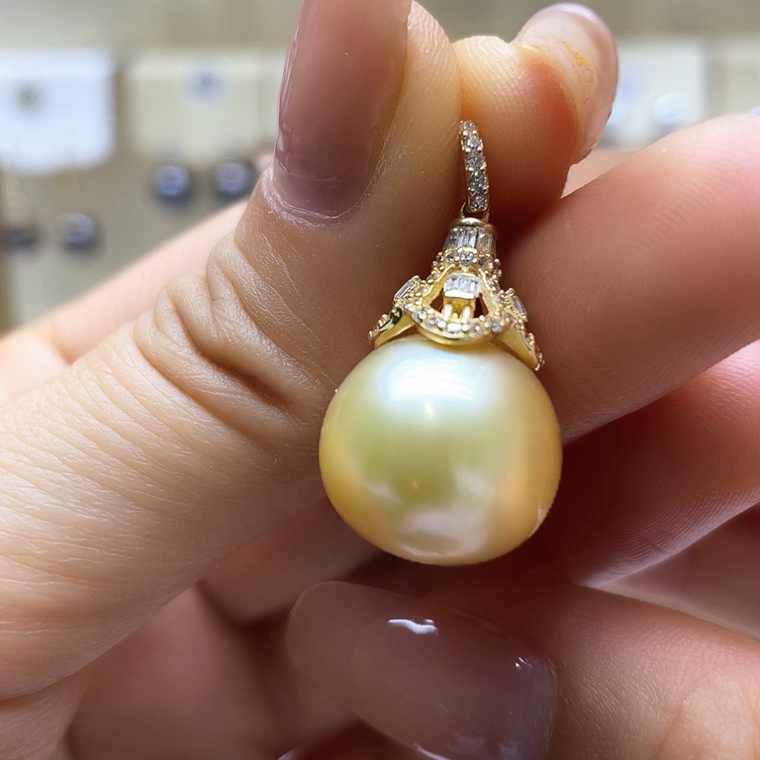 海水珍珠颈饰银S925镶嵌