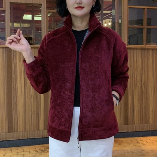 秋冬新款保暖加绒宽松厚款休闲风气质时尚中老年妈妈装