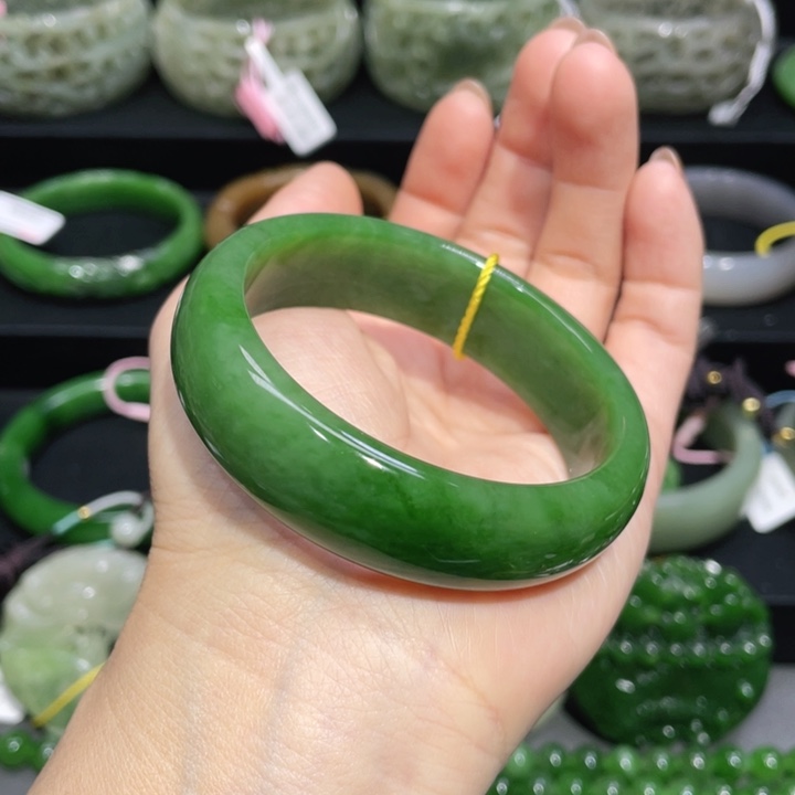 和田玉手镯54+圈口 编号1未镶嵌