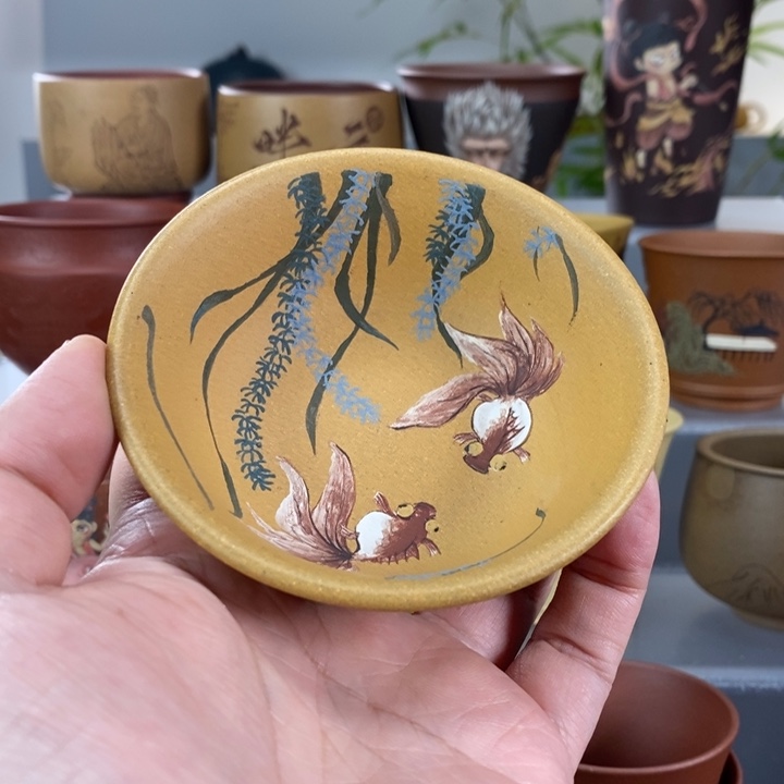 紫砂茶杯天*宜兴紫砂主人杯