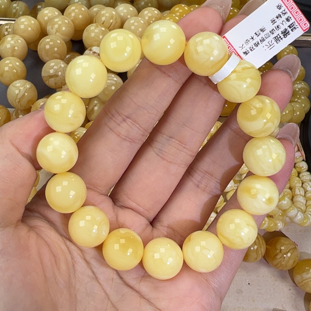 手链琥珀未镶嵌21.1白蜡