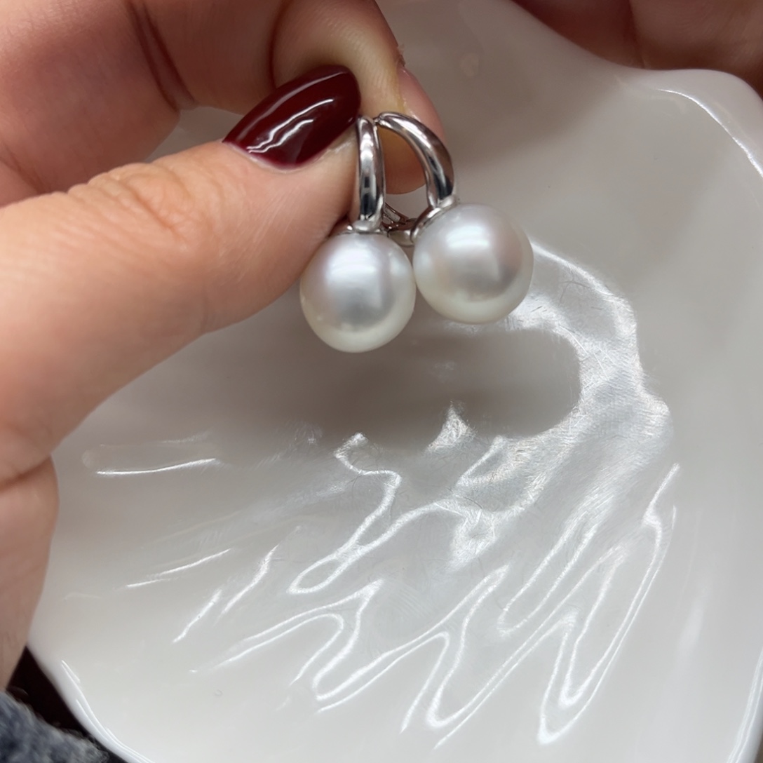 耳饰海水珍珠银S925镶嵌