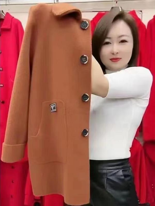 大衣新款时尚百搭网红洋气炸街女装洋气高贵上衣高级毛呢外套衣服