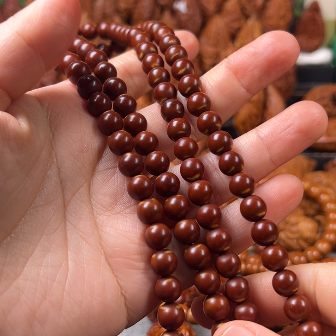 小***雨橄榄核手串/手链核雕