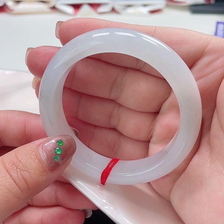 翡翠手镯未镶嵌缅甸翡翠手镯54圈