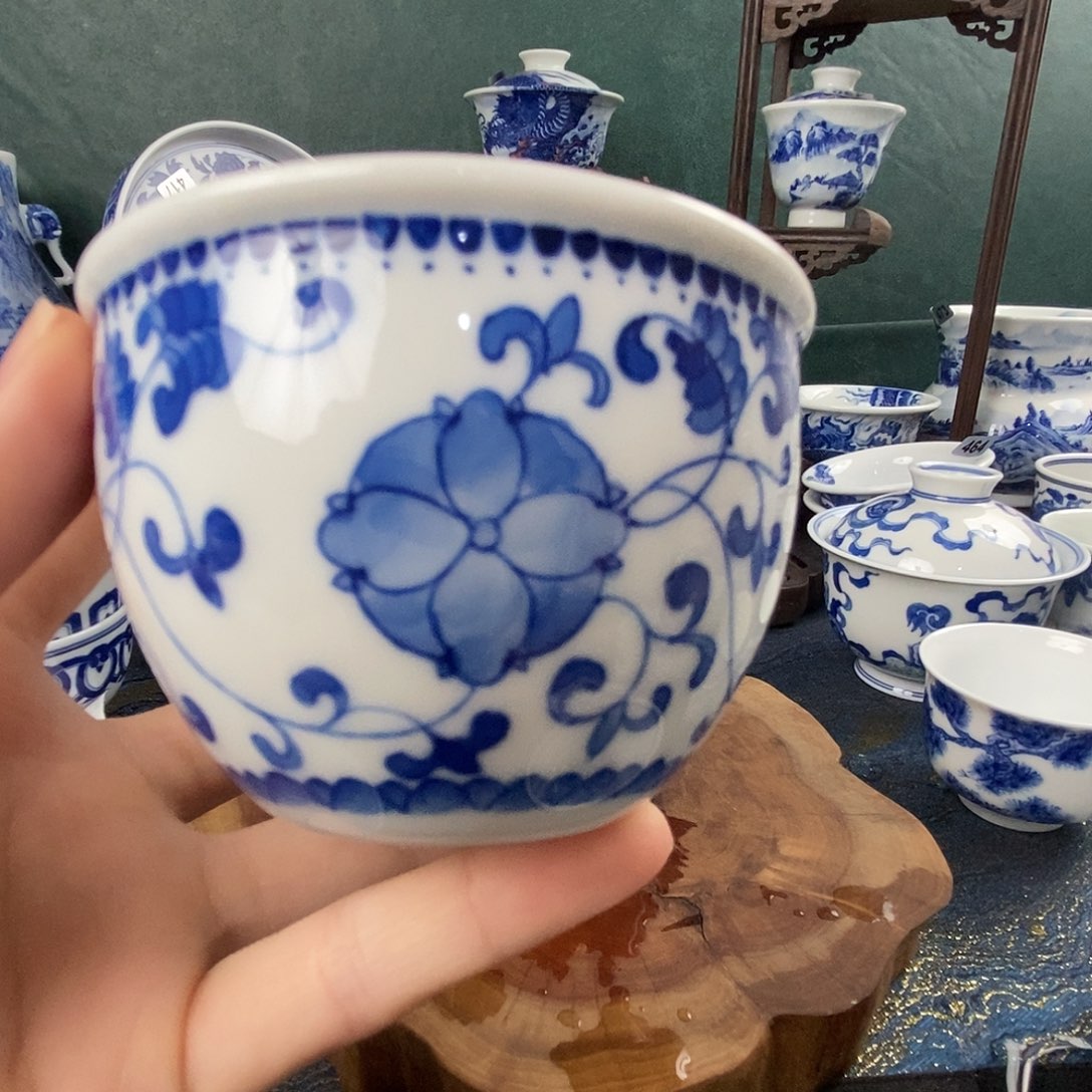 瓷片景德镇手绘青花茶器400