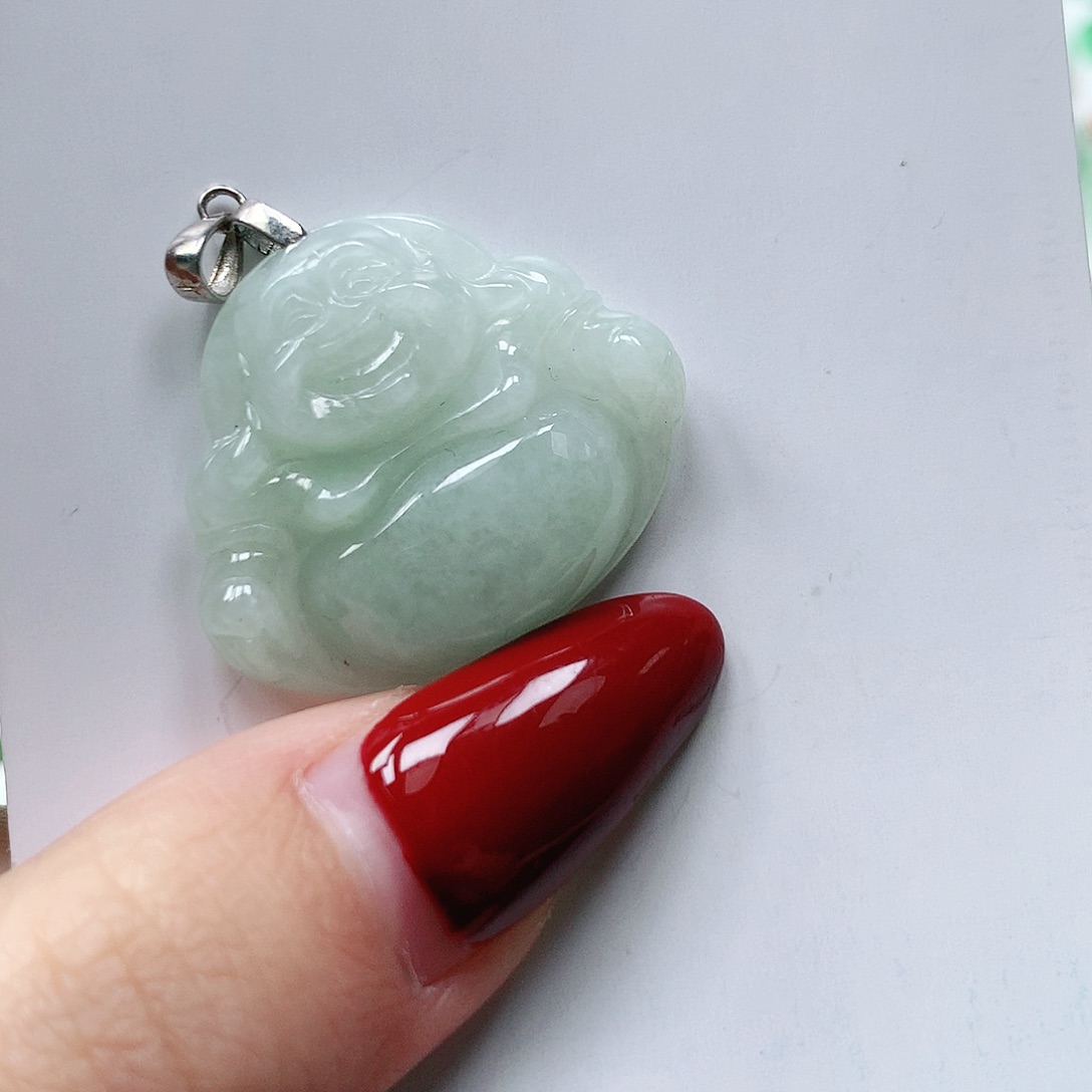 翡翠颈饰银S925镶嵌翡翠