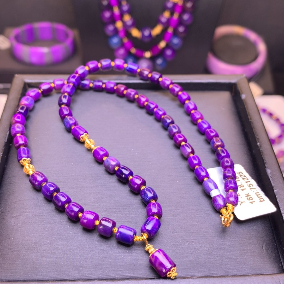 苏纪石（舒俱来）18K金镶嵌项链