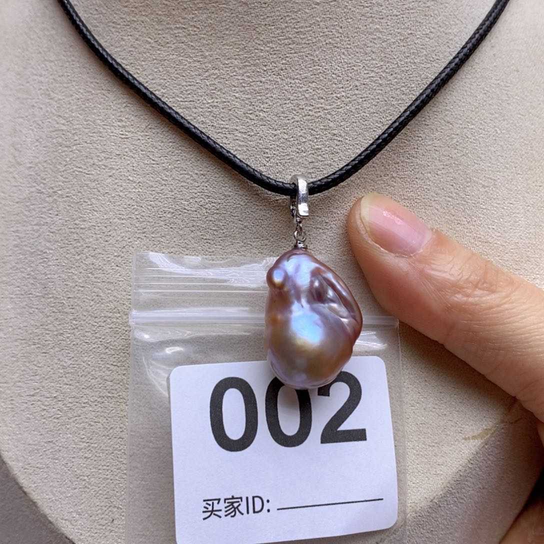 淡水珍珠颈饰银S925镶嵌2