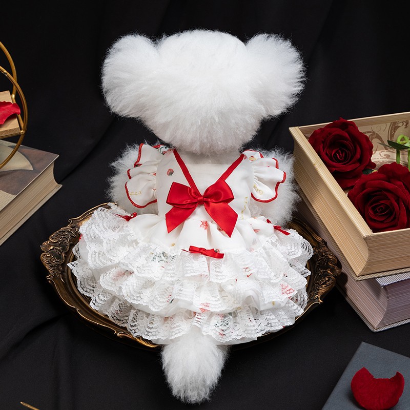 安贝妮原创宠物衣服透气防掉毛幼犬小狗狗衣服贵宾博美马尔济斯裙