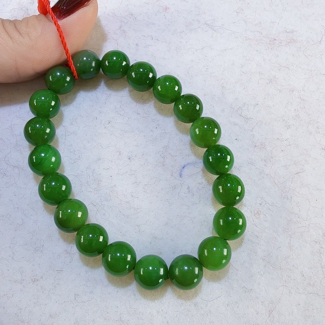 和田玉（碧玉）手链未镶嵌小*儿