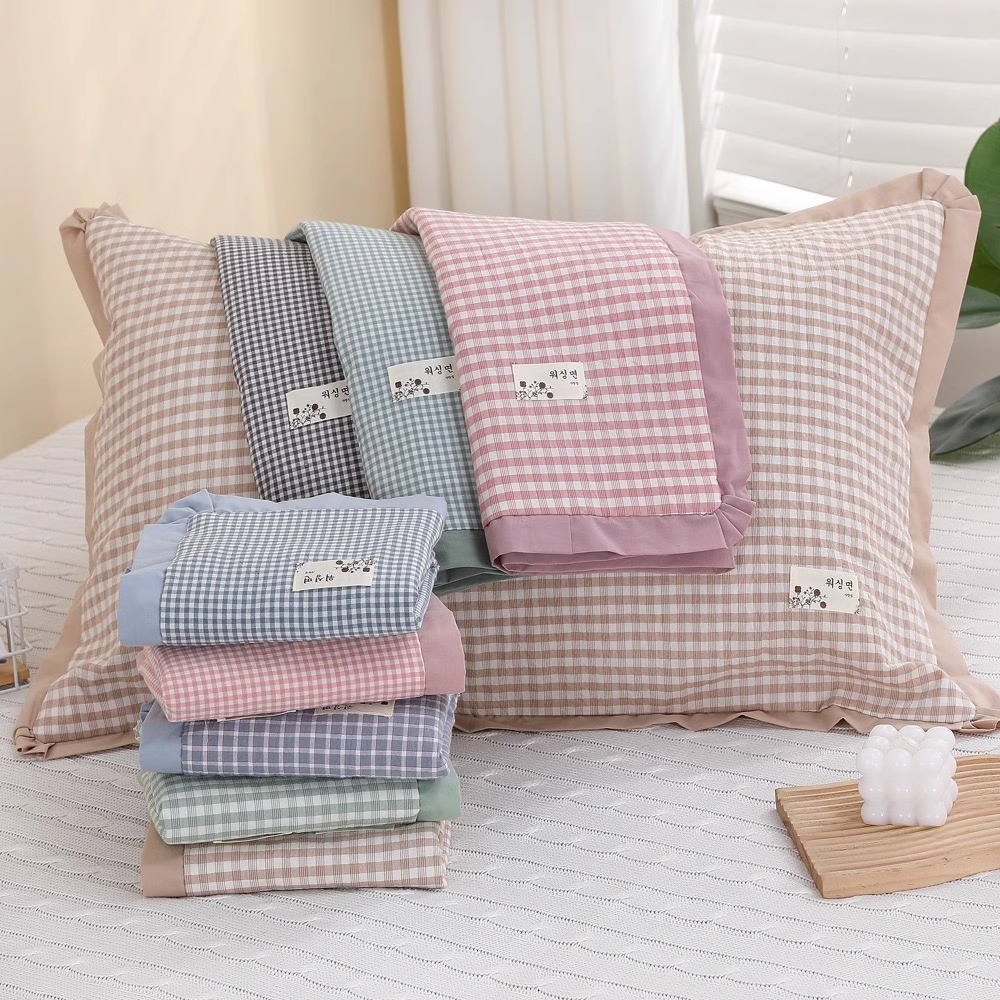 水洗棉学生枕头亲肤舒适单只四季通用家用柔软舒适枕头套