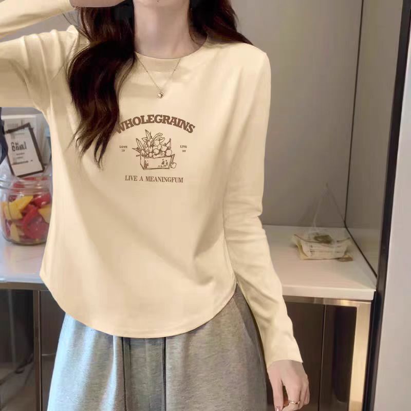 2025秋季韩标正肩修身辣妹T桖新品