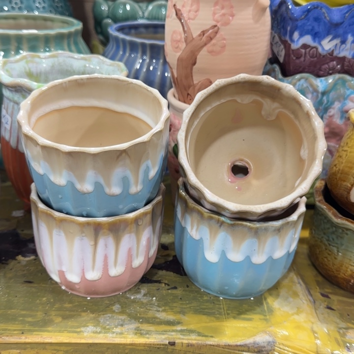 凑9米包邮，有孔，陶瓷花盆