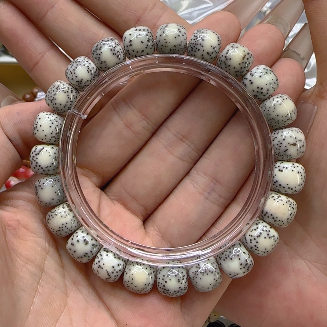 星月菩提手串110哈哈石玉星月菩提1.0无月单圈