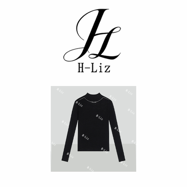 【H-Liz】2025新款时尚气质设计感烫钻针织上衣W1671