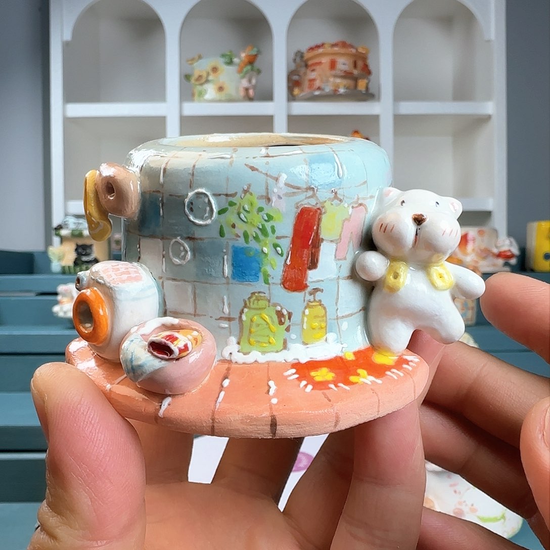 红陶多肉花盆：口径4.3 外高4.9