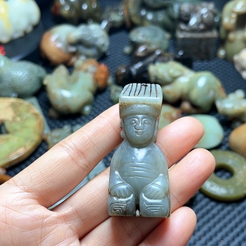 白玉菩提吊坠摆件