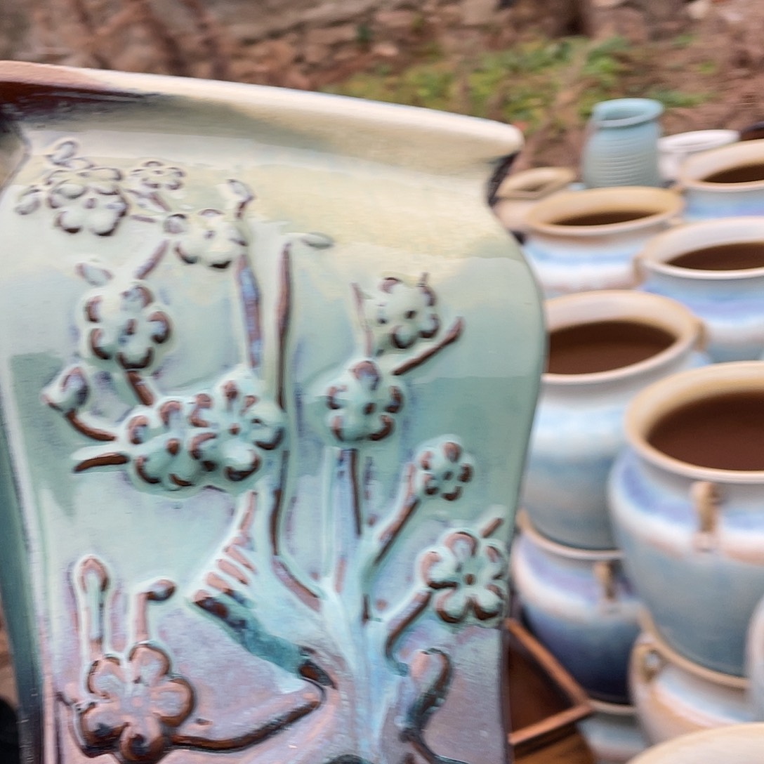 红陶宜兴紫砂花盆