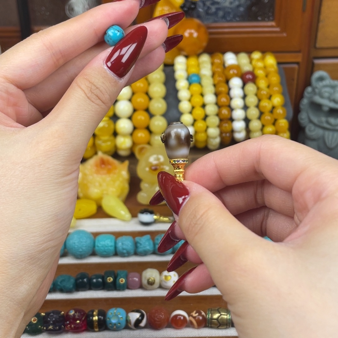 铜合金天然三通➕桶珠