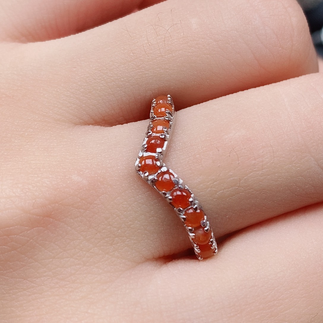 翡翠手链银S925镶嵌戒指