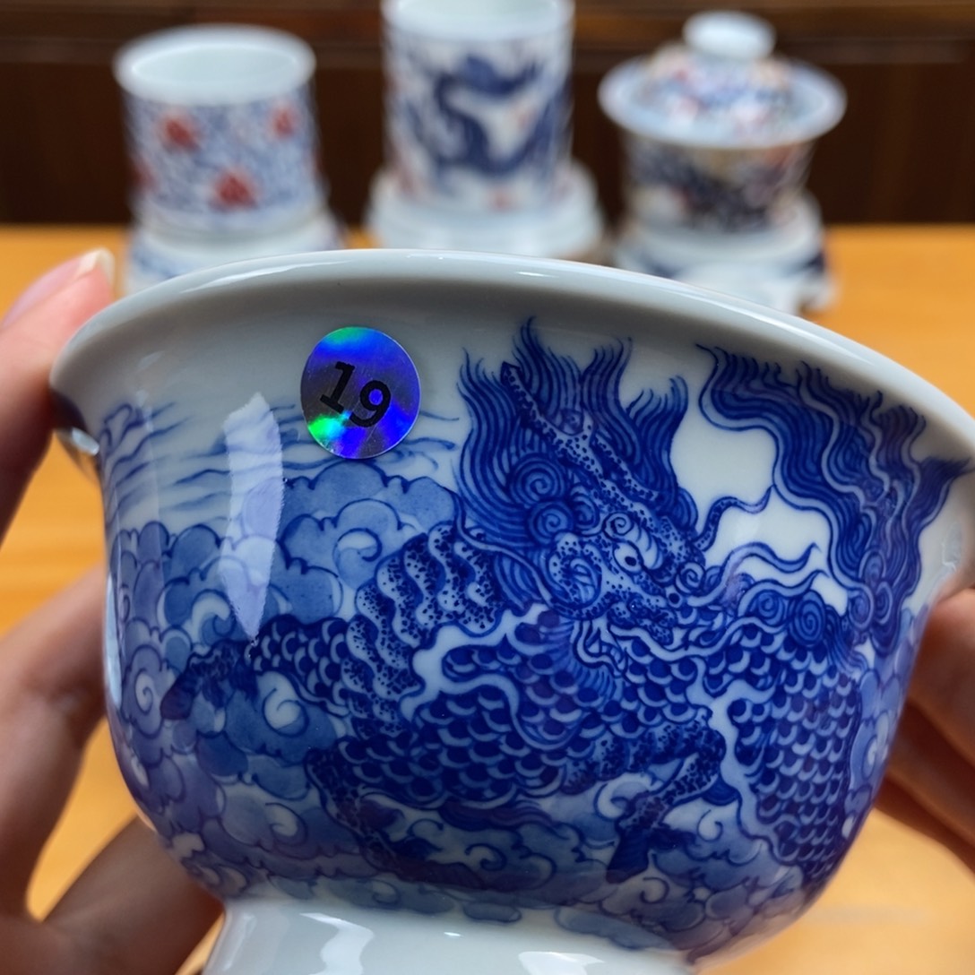 手绘现代茶具非古董