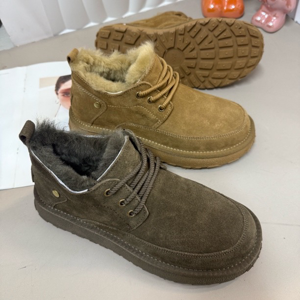 男士底厚4厘米 【8511赠羊毛垫】冬季牛皮羊毛加厚东北大棉鞋