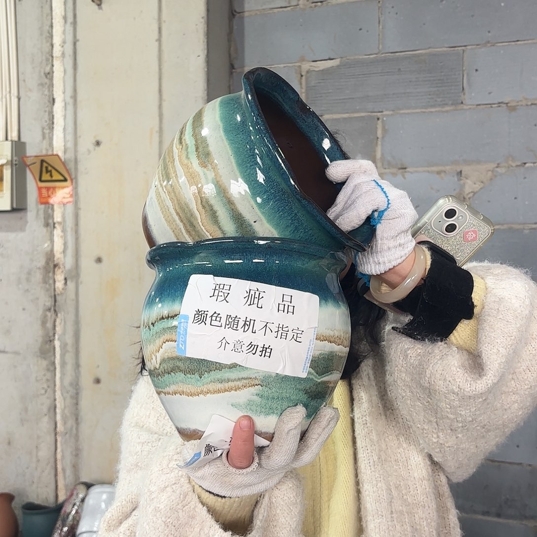 瑕疵两个高18/20红陶