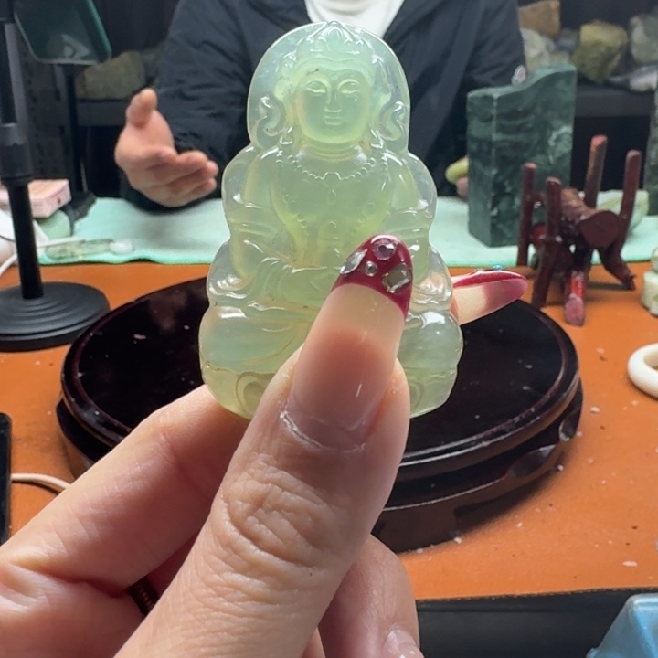 蛇纹石玉原石未镶嵌用****-5