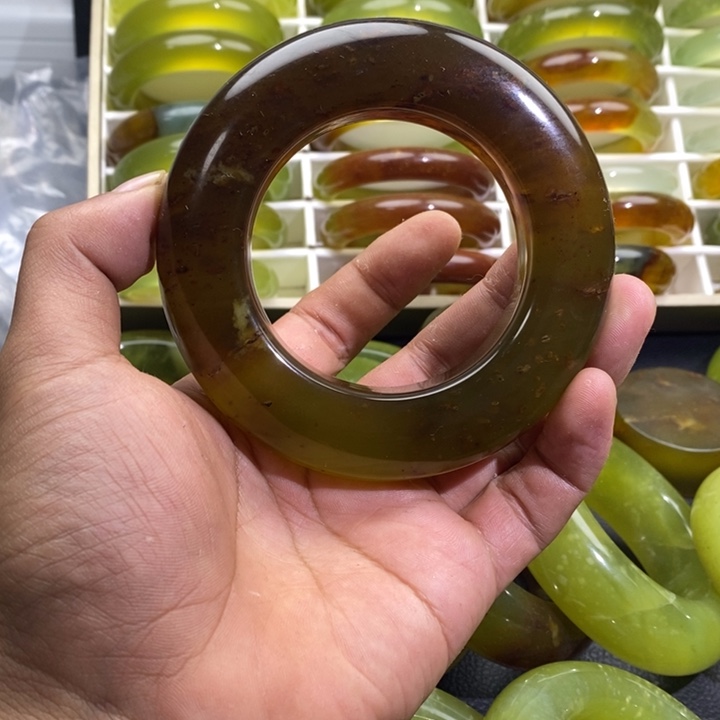 蛇纹石玉合金手镯60