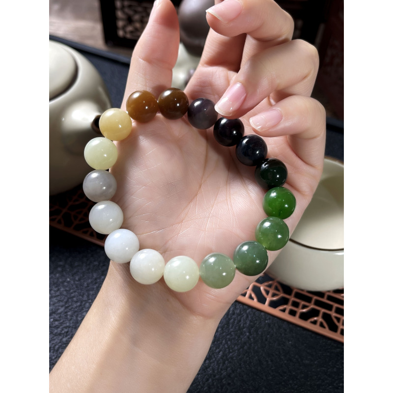 LIGHTHOUSE 多宝多福·12.0mm新疆多宝和田玉手串