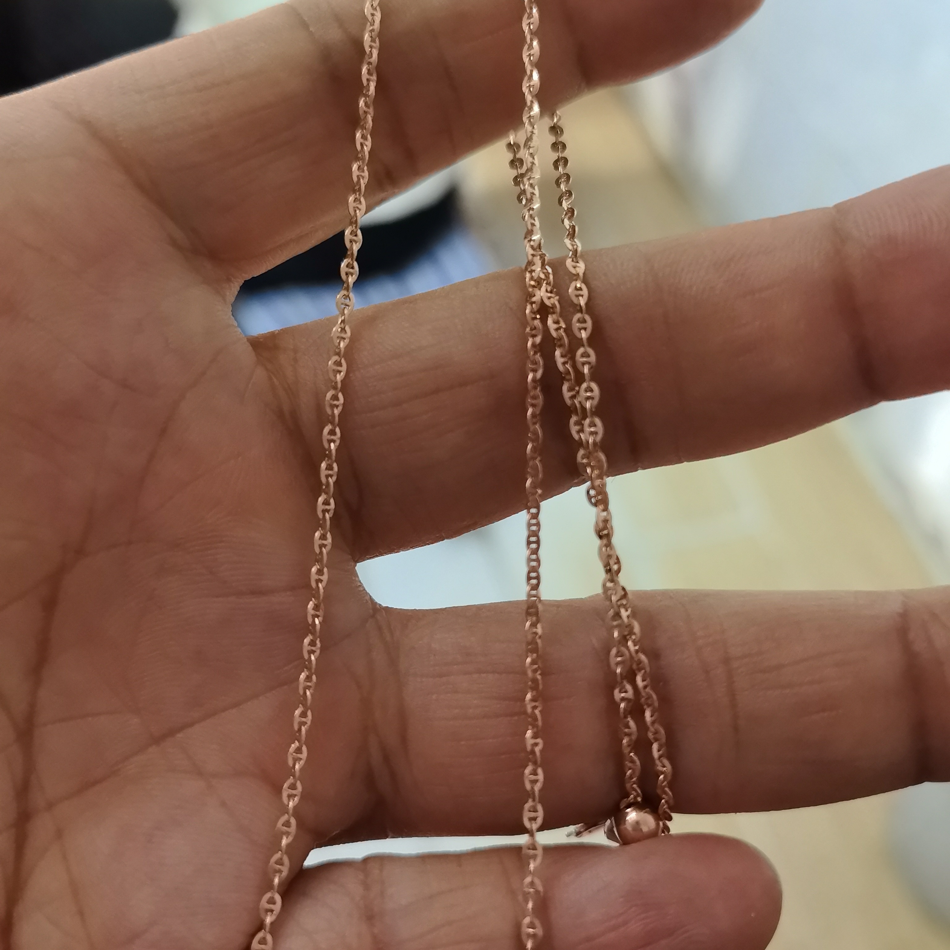 18k玫瑰金项链时尚