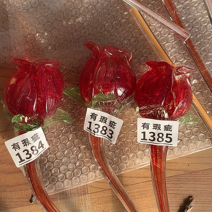 琉璃1384 1383 1385暇疵家悦美居花瓶摆件