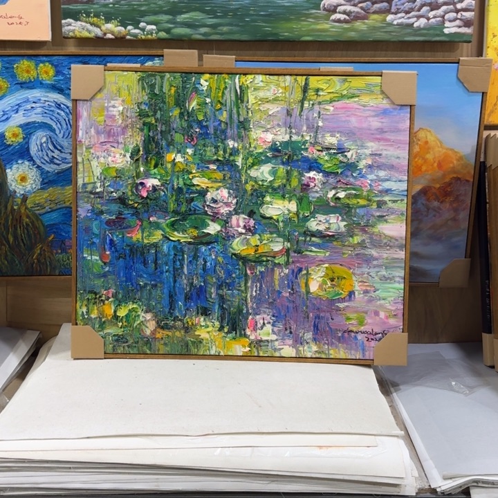 油画油画作品展等活动中展出